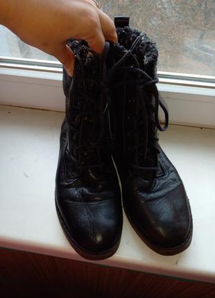 Ботинки кожаные с мехом 39-40 размер6 фото