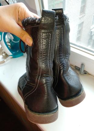 Ботинки кожаные с мехом 39-40 размер4 фото
