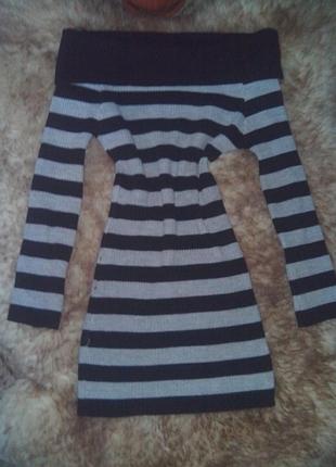 Туніка в смужку з відкритими плічками