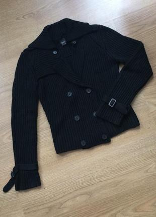 Пиджак вязаный на пуговицах кофта / свитер/ кардиган крупная вязка