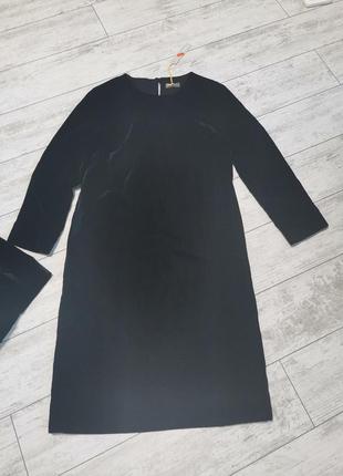 Бархатный черный костюм, платье и жакет3 фото