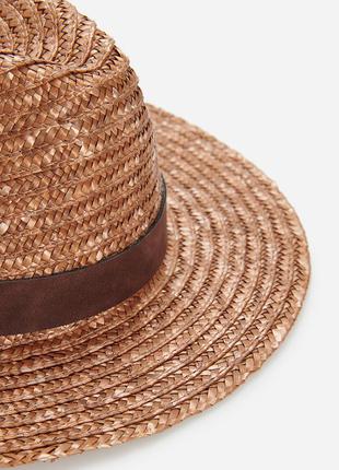 Плетеная панама шляпа соломенная шляпка reserved3 фото