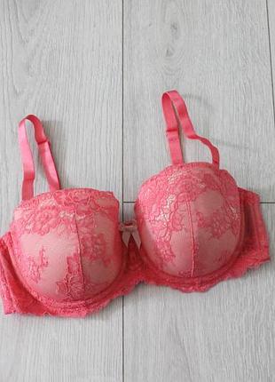 Нежный, розовый бюстгальтер h&m, 80с/36с