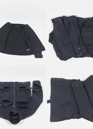Винтажная чёрная куртка - ветровка polo wax rrl тренч с ремнём с карманами парка карго бомбер пальто4 фото