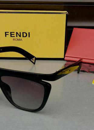 Fendi модные женские солнцезащитные очки черные с градиентом