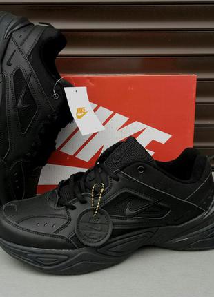 Nike air кросівки чоловічі чорні шкіряні