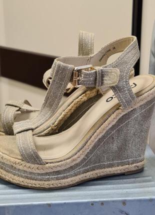 Сабо /босоніжки на платформі/ босоніжки в стилі сафарі