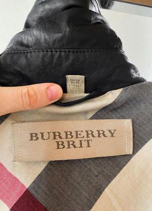 Шкіряна куртка-косуха burberry brit (оригінал)4 фото