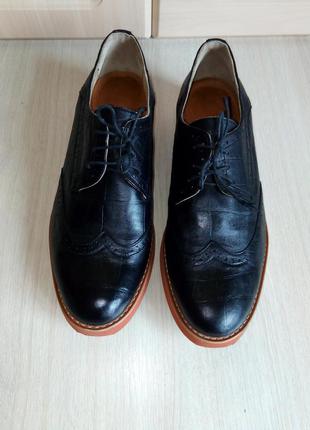 Оксфорды, броги/, осенние  ботинки  ручной работы , 38 р. (25 -25,5 см )3 фото