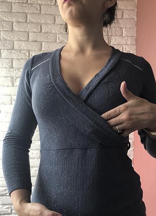 Вязовое платье