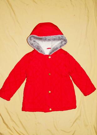 Тепла демисезоная куртка еврозима dunnes stores. англія. розмір 98