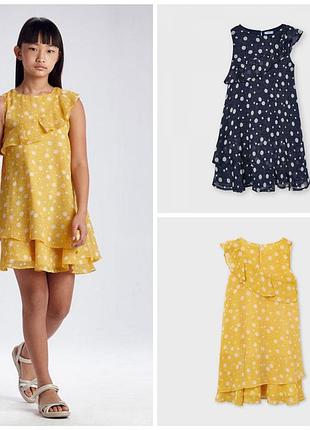 Стильное легкое шифоновое платье-сарафан от mayoral на 128, 140, 152 и 157 см