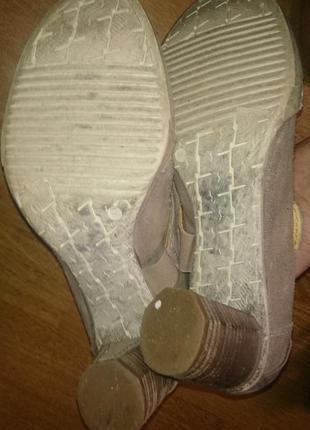 Стильні сірі туфлі перепонка замша р39 gino donna3 фото