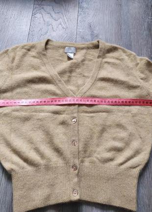 H&m ангоровий укороченний свитер беж нюд карамельного кольору3 фото
