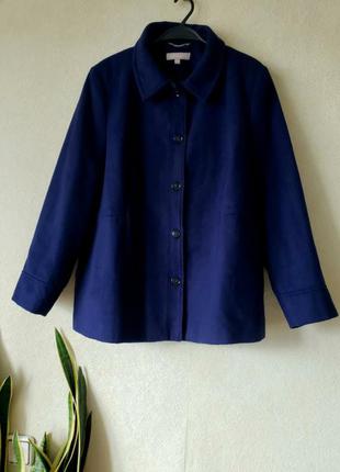 Новое тёмно-синее пальто с карманами anthology 24 uk