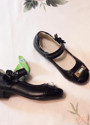 Туфли чёрные туфельки лодочки школа для девочки3 фото