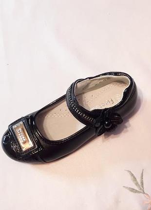 Туфли чёрные туфельки лодочки школа для девочки6 фото