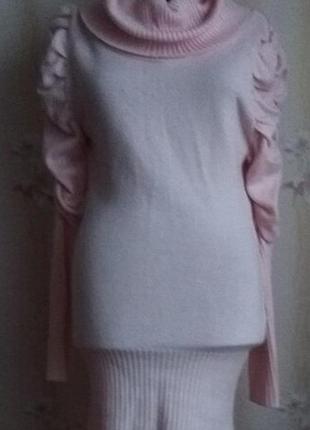Шикарное вязаное женское платье-туника sisters point р.m/l - наш 44/464 фото
