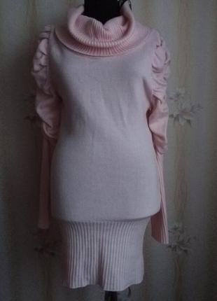 Шикарное вязаное женское платье-туника sisters point р.m/l - наш 44/465 фото
