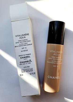 Chanel vitalumiere aqua spf 15 - тональний крем