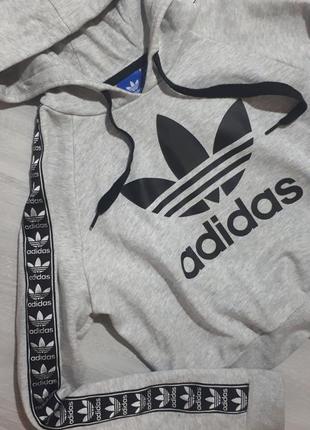 Укороченная толстовка с капюшоном copa adidas/худи/свитшот3 фото