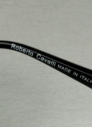 Roberto cavalli очки женские солнцезащитные темно серый градиент в золоте5 фото