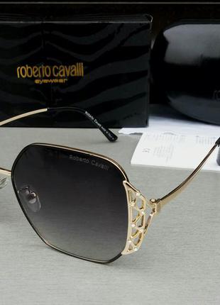 Roberto cavalli окуляри жіночі сонцезахисні темно сірий градієнт в золоті