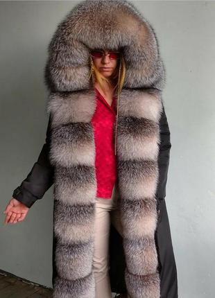 Женская зимняя парка куртка с мехом блюфрост максимум меха2 фото