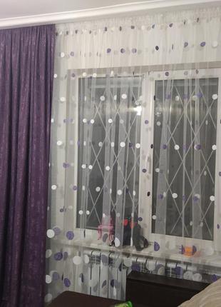 Комплект готових фіолетових штор "мармур".  штори "мармур" - ідеальний варіант для вашого вікна.2 фото