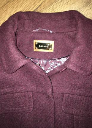 Брендовое стильное шерстяное пальто peruna от marks & spencer оригинал3 фото