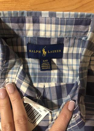 Сорочка для хлопчика на 4 роки , фірми ralph lauren, оигінал,нова.3 фото