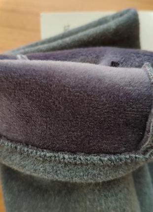 Женские серые перчатки утепленные на флисе для мобильного телефона2 фото