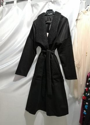 Женская кашемировое пальто карманы букле материал - кашемир, карманы3 фото