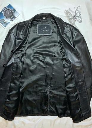 Мужской кожаный пиджак, куртка santiago2 фото
