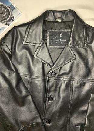 Мужской кожаный пиджак, куртка santiago4 фото