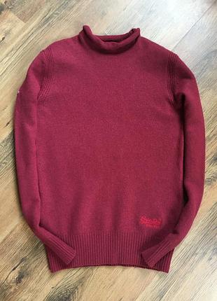 Брендовий вовняний светр superdry оригінал