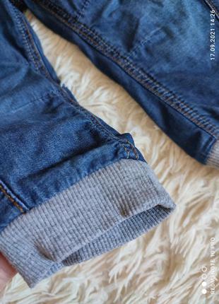 Джинсы на мальчика. джинсы утепленные. джинсовые штаны3 фото