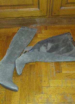 Замшеві шкіряні високі чоботи на підборах antonio biaggi антоніо бьяджі 37 eu5 фото