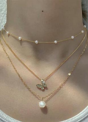 Кольє чокер намисто ланцюжка тренд