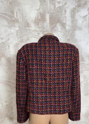 Твидовый жакет,шерстяной винтажный пиджак(026)3 фото