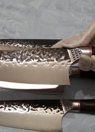 Японський кований кухонний шеф ніж для м'яса, риби, овочів (21 див.)