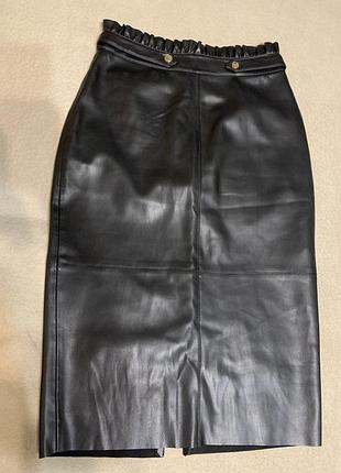 Юбка кож зам  zara