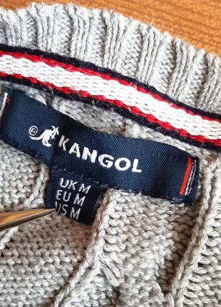 Чоловічий брендовий джемпер сірого кольору 100% cotton/ kangol / великобританія3 фото