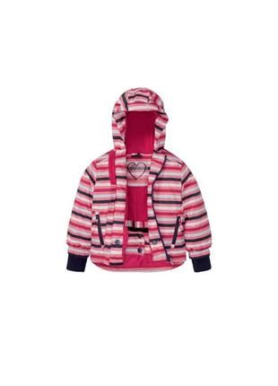 Термокуртка дитяча рожева в смужку crivit р. 98/104см