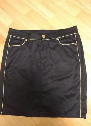 Чёрная юбка карандаш с карманами uno р.31.