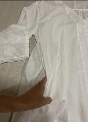 Платье рубашка платье оверсайз рубашка белое хлопковое zara6 фото