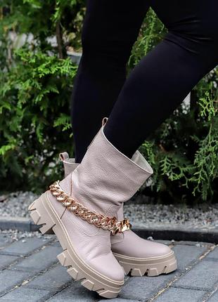 Ботинки полусапожки на тракторной подошве