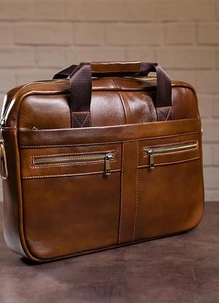 Чоловіча коданая коричнева сумка