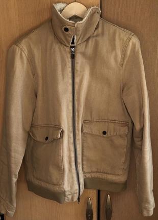 Джинсовая куртка на овчине