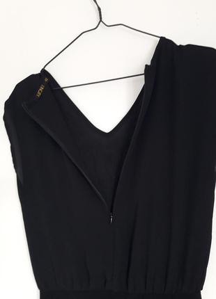 Вечернее чёрное платье, с красивой вышивкой из бисера.4 фото